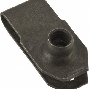 AU-VE-CO PRODUCTS M6x1.00 Screw, 1 to 2.5mm Thick, Spring Steel Extruded Tapped Hole U Nut 16322