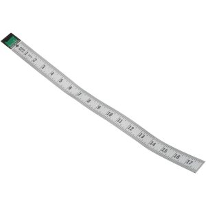 OREGON RULE COMPANY 1.5 Ft. Long x 1-1/4 Inch Wide, 1/16 Inch Graduation, Silver, Mylar Adhesive Tape Measure ER-S018L-TC