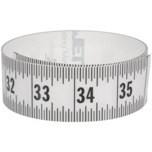 OREGON RULE COMPANY 3 Ft. Long x 1-1/4 Inch Wide, 1/16 Inch Graduation, Clear, Mylar Adhesive Tape Measure ER-C036L-TC