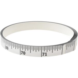 OREGON RULE COMPANY 6 Ft. Long x 1/2 Inch Wide, 1/16 Inch Graduation, Silver, Mylar Adhesive Tape Measure FN-S072L-TC