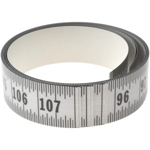 OREGON RULE COMPANY 9 Ft. Long x 1-1/4 Inch Wide, 1/16 Inch Graduation, Silver, Mylar Adhesive Tape Measure ER-S108L-TC