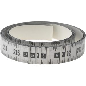 OREGON RULE COMPANY 18 Ft. Long x 1 Inch Wide, 1/16 Inch Graduation, Silver, Mylar Adhesive Tape Measure FR-S216L-TC