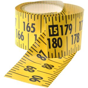 OREGON RULE COMPANY 15 Ft. Long x 3 Inch Wide, 1/4 Inch Graduation, Yellow, Mylar Adhesive Tape Measure FXW-Y180R-TC