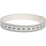 OREGON RULE COMPANY 3 m Long x 1/2 Inch Wide, 1/16 Inch Graduation, White, Mylar Adhesive Tape Measure CN-W003L-TC