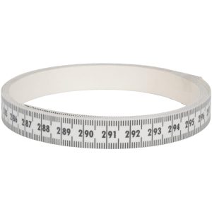 OREGON RULE COMPANY 3 m Long x 1/2 Inch Wide, 1/16 Inch Graduation, White, Mylar Adhesive Tape Measure CN-W003L-TC