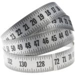 OREGON RULE COMPANY 6 Ft. Long x 1 Inch Wide, 1/8 Inch Graduation, Silver, Mylar Adhesive Tape Measure FHR-S144R-TC