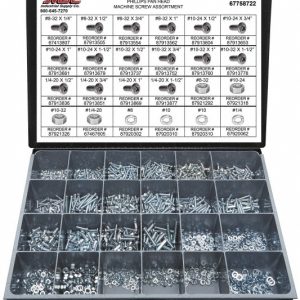 VALUE COLLECTION 1,975 Piece, #8-32 to 1/4-20, Steel Machine Screw Assortment 67758722