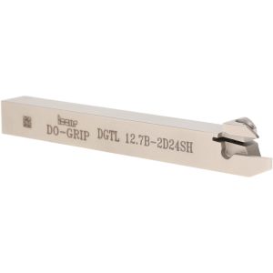 ISCAR Indexable Grooving-Cutoff Toolholder: DGTL 12.7B 2D24SH, 0.075 to 0.098" Groove Width, 0.95 mm Max Depth of Cut, Left Hand 2301532