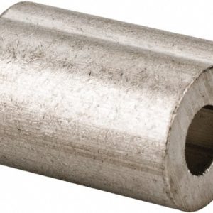 VALUE COLLECTION Wire Rope Compression Sleeve: 1/8" Rope Dia, Aluminum C03SL1-4