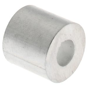 VALUE COLLECTION Wire Rope Round Stop Compression Sleeve: 1/8" Rope Dia, Aluminum C1001821