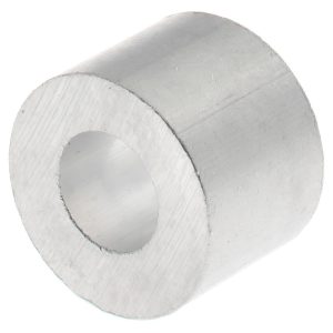VALUE COLLECTION Wire Rope Round Stop Compression Sleeve: 3/16" Rope Dia, Aluminum 838 00111