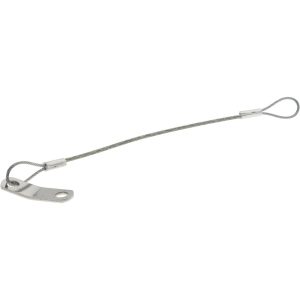 G.L. HUYETT 6" Long, Steel Cable Loop & Tab with Hole End, Quick Release Pin Lanyard C207-TS10466NT