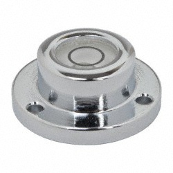 GEIER & BLUHM, INC. 3/4 Inch Base Diameter x 0.31 Inch Overall Height, 1 Circle, Brass Bull's Eye Circular Level 2-07009