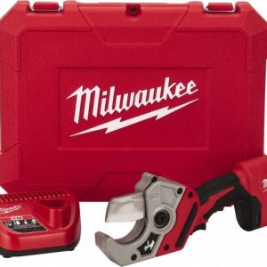 MILWAUKEE TOOL Cordless Pipe & Tube Cutter: 2" Pipe Capacity, M12 PVC Shear 2470-21