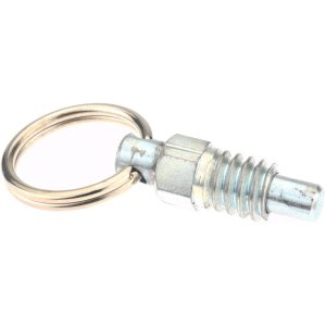 GIBRALTAR 1/4-20, 0.31" Thread Length, 0.16" Plunger Diam, 0.19" Plunger Projection, 0.5 Lb Init to 2 Lb Final End Force, Steel Pull Ring Plunger PR25A-G
