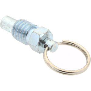 GIBRALTAR 3/8-16, 0.31" Thread Length, 1/4" Plunger Diam, 0.28" Plunger Projection, 0.75 Lb Init to 3 Lb Final End Force, Steel Pull Ring Plunger PR38-G