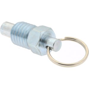 GIBRALTAR 5/8-11, 0.56" Thread Length, 0.38" Plunger Diam, 0.44" Plunger Projection, 1.25 Lb Init to 5 Lb Final End Force, Steel Pull Ring Plunger PR58-G