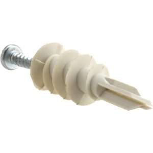DEWALT ANCHORS & FASTENERS 9/16" Diam x 1-11/16" OAL, #8 Screw, Nylon Self Drilling Drywall & Hollow Wall Anchor 02348-PWR