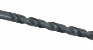 CLEVELAND Extra Length Drill Bit: 3/8" Dia, 118 &deg; Point, High Speed Steel C09673