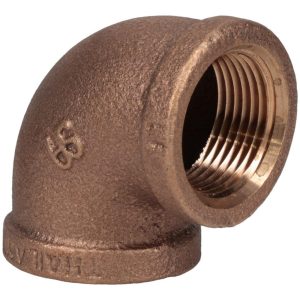 MERIT BRASS Brass Pipe 90 &deg; Elbow: 1" Fitting, Threaded, FNPT x FNPT, Class 125, Lead Free XNL101-16