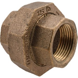 MERIT BRASS Brass Pipe Union: 1" Fitting, Threaded, FNPT x FNPT, Class 125, Lead Free XNL187-16