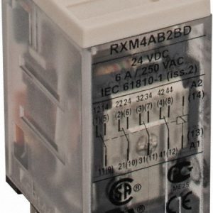 SQUARE D 14 Pins, Ice Cube Electromechanical Plug-in General Purpose Relay RXM4AB2BD
