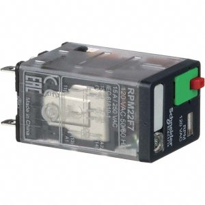 SQUARE D 8 Pins, 1.1 VA Power Rating, Ice Cube Electromechanical Plug-in General Purpose Relay RPM22F7