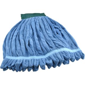 PRO-SOURCE Wet Mop Loop: Clamp Jaw, Large, Blue Mop, Microfiber 68623388