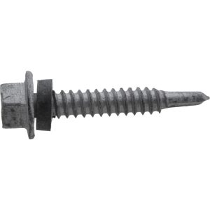 ITW BUILDEX 1/4", Hex Washer Head, Hex Drive, 1-1/2" Length Under Head, #3 Point, Self Drilling Screw 560129