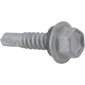 ITW BUILDEX #12, Hex Washer Head, Hex Drive, 1" Length Under Head, #3 Point, Self Drilling Screw 560117