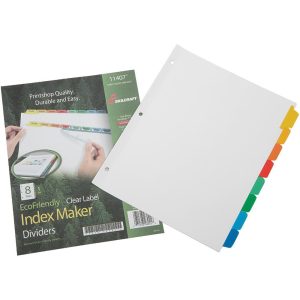 ABILITYONE Tabs, Indexes & Dividers; Overall Height: 11in ; Overall Width: 8.5000in ; Number Of Tabs: 8 ; UNSPSC Code: 44122018 7530016006970