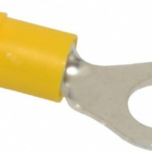 THOMAS & BETTS Circular Ring Terminal: Partially Insulated, 12 to 10 AWG, Crimp Connection TV10-14R-XV