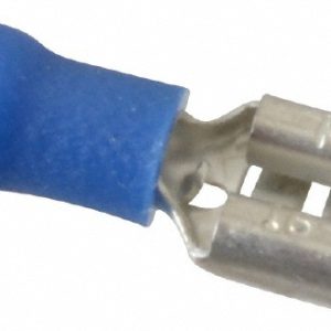 THOMAS & BETTS Wire Disconnect: Female, Blue, Vinyl, 16-14 AWG, 1/4" Tab Width TV14-250FD-XV