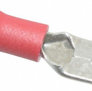 THOMAS & BETTS Wire Disconnect: Male, Red, Vinyl, 22-16 AWG, 1/4" Tab Width TV18-250MD-XV