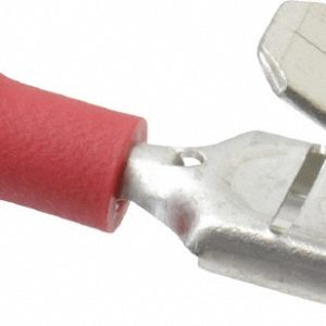 THOMAS & BETTS Wire Disconnect: Red, Vinyl, 22-16 AWG, 1/4" Tab Width TV18-250PD-XV