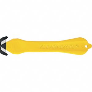 KLEVER INNOVATIONS Box Cutter: Recessed & Concealed Fixed Blade, 0.25" Blade Length KCJ-4-20Y