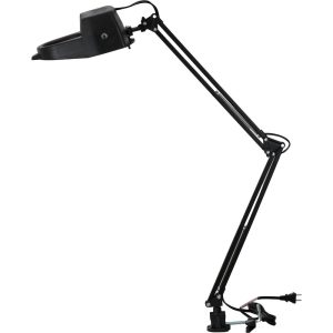 VALUE COLLECTION Task Light: Incandescent, 40" Reach, Swing Arm, Clamp-On, Black LTS112V1