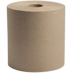 PRO-SOURCE Paper Towels: Hard Roll, 6 Rolls per Case, Roll, 1 Ply, Natural, Recycled Fiber 68995547