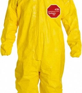 DUPONT Disposable Coveralls: Chemical & Oil Protection, Size 2X-Large, 2.5000 oz, Tychem 2000, Stormflaps Closure QC127TYL2X000400
