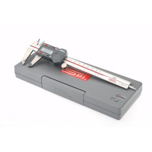 SPI Electronic Caliper: 150.00 mm, 6", 0.0100 mm, 0.0005" Resolution, +/-0.02 mm, +/-0.0010" Accuracy, Calibrated, Data Output, Stainless Steel MS677110