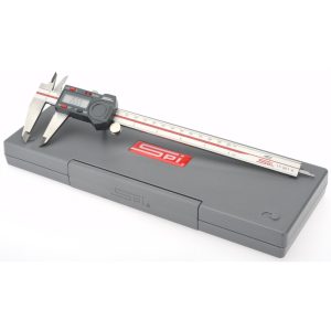 SPI Electronic Caliper: 200.00 mm, 8", 0.0100 mm, 0.0005" Resolution, +/-0.03 mm, +/-0.0015" Accuracy, Calibrated, Data Output, Stainless Steel MS130820001