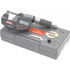 SPI Electronic Outside Micrometer: 1" Max, Solid Carbide Face, IP65 CMS150410003