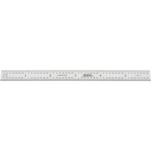 SPI Steel Rule: 6" OAL, English & Metric Graduation, Flexible, 1/2" OAW 13-864-4