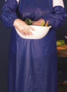 MCR SAFETY Disposable Bib Apron: One Size, Blue O63R4