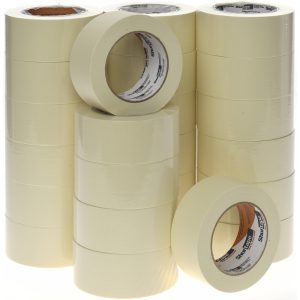 SHURTAPE Masking Tape: 48 mm Wide, 60 yd Long, 4.8 mil Thick, Natural & Tan 101536
