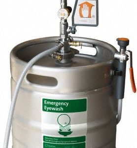 GUARDIAN 15 Gallon, 0.65 GPM Flow Rate at 80 PSI, Pressurized with Drench Hose, Portable Eye Wash Station G1562