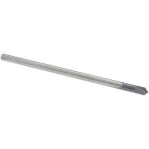 HARVEY TOOL Chamfer Mill: 1/8" Dia, 1/8" Shank Dia, 90 deg, 2 Flute, Solid Carbide, Single End 50645-C3