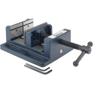 GIBRALTAR 4" Jaw Opening Capacity x 1-1/2" Throat Depth, Horizontal Drill Press Vise 428-84622