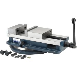 GIBRALTAR Machine Vise: Single-Station, 6.0000" Jaw Width, 8-3/4" Jaw Opening, Swivel Base, Precision 428-72692