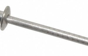RIVETKING Open End Blind Rivet: Size 44, Dome Head, Stainless Steel Body, Stainless Steel Mandrel FBF44/P100